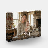 Stylische Mutter Est. Jahr Erste-Mutter-Foto Fotoblock (Links)
