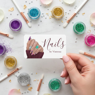 Stylische Nageltechniker-Marken-Nagelkünstler Chic Visitenkarte