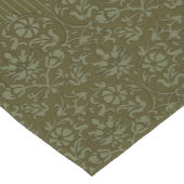 Stylische Olive Green Damask Kurzer Tischläufer (Ecke)