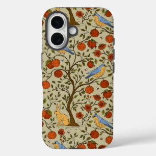 Stylische orange Äpfel auf braunen Bäumen Design iPhone 16 Hülle