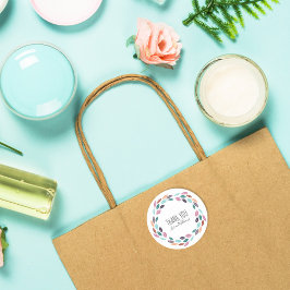 Stylische Pastel Leafy Hair Stylist Floral Vielen  Runder Aufkleber