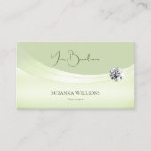 Stylische Pastel Sage Green mit Funkelnd Diamant Visitenkarte (Vorderseite)