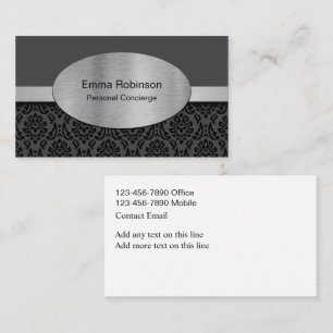 Stylische persönliche Concierge Visitenkarten eleg Visitenkarte