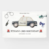 Stylische Polizei Kindergeburtstag Banner (Horizontal)