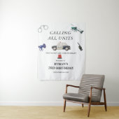 Stylische Polizei Kindergeburtstag Wandteppich (Beispiel)