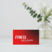 Stylische Red Personal Trainer Business Card Visitenkarte (Stehend Vorderseite)