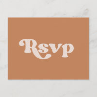 Stylische retro braune Zucker Hochzeits-RSVP