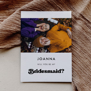 Stylische Retro-Brautjungfer-Einladungskarte Einladung