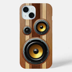 Stylische Retro-Holzkorn-Lautsprecher Case-Mate iPhone Hülle