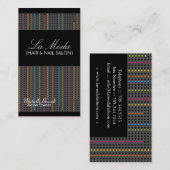 Stylische Retro Salon Business Card Visitenkarte (Vorne/Hinten)