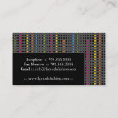 Stylische Retro Salon Business Card Visitenkarte (Rückseite)