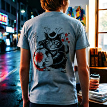 Stylische Samurai-Katze Japan Fußball für Fußballf