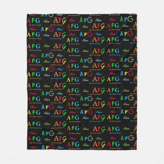 stylische schwarze Decke mit Farbnamen (Vorderseite)