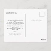 Stylische Side Typografy 3 Foto Baby Vielen Dank Postkarte (Rückseite)