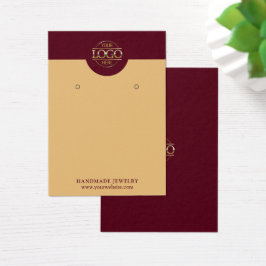 Stylische Simple Burgundy Red Jewelry Display Card
