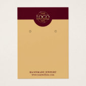 Stylische Simple Burgundy Red Jewelry Display Card (Vorderseite)