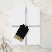 Stylische Simple Imitats Gold und Black Christmas Geschenkanhänger (Mit Garn)
