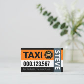 Stylische Stripe Layers Taxi Auto Visitenkarte (Stehend Vorderseite)