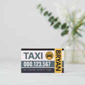 Stylische Stripe Layers Taxi Visitenkarte (Stehend Vorderseite)