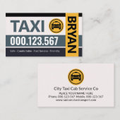 Stylische Stripe Layers Taxi Visitenkarte (Vorne/Hinten)