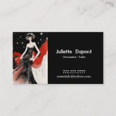 Stylische Tailor Dressmaker Black Business Card Visitenkarte (Vorderseite)