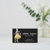 Stylische Tailor Dressmaker Black Business Card Visitenkarte (Stehend Vorderseite)