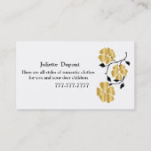 Stylische Tailor Dressmaker Black Business Card Visitenkarte (Rückseite)