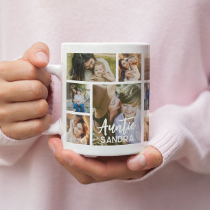 Stylische Tante 15 Foto-Collage Kaffeetasse