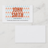 Stylische Triangle Pattern Reporter Business Card Visitenkarte (Vorne/Hinten)