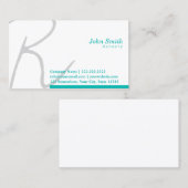 Stylische Typografie-Actuary-Visitenkarte Visitenkarte (Vorne/Hinten)