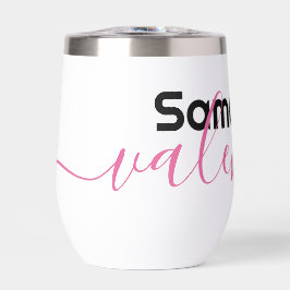 Stylische Typografie Name Valentine Water Flasche