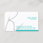 Stylische Typografie Web Design Business Card Visitenkarte (Vorderseite)
