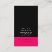 Stylische und kühne Visitenkarten Visitenkarte (Rückseite)