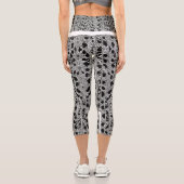 stylische und vielseitige Hochwaisted Printed Capr Capri Leggings (Rückseite)