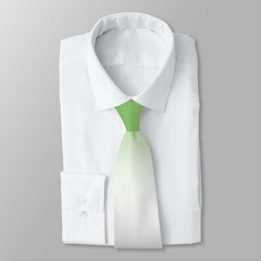 Stylische Unisex Aromantic Pride Flag Krawatte (Gebunden)