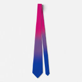Stylische Unisex Bisexual Pride Flag Krawatte (Vorderseite)