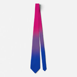 Stylische Unisex Bisexual Pride Flag Krawatte