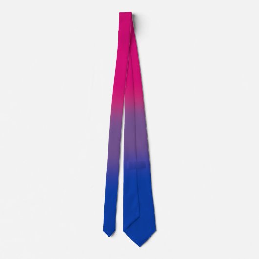 Stylische Unisex Bisexual Pride Flag Krawatte (Rückseite)