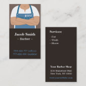 Stylische Visitenkarten für den männlichen Barber  Visitenkarte (Vorne/Hinten)