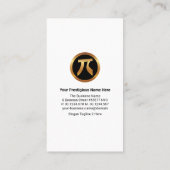 Stylische Zahlen Graffiti Border Mathe Statistiker Visitenkarte (Rückseite)