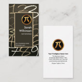 Stylische Zahlen Graffiti Border Mathe Statistiker Visitenkarte (Vorne/Hinten)