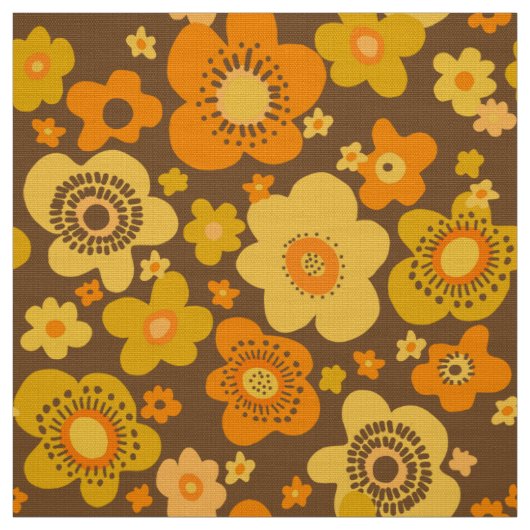 stylischer 60er 70er Retro-Modestoff Stoff (Muster)