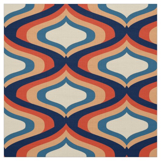 stylischer 70er Retro-Modestoff Stoff (Muster)