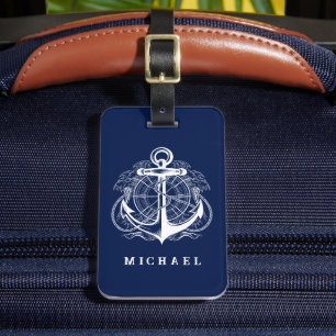 Stylischer Anker-Taschenanhänger für Urlaubs- und Gepäckanhänger