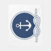 Stylischer Anker und Seil Fleecedecke (Vorderseite)