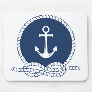Stylischer Anker und Seil Mousepad