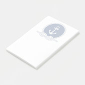 Stylischer Anker und Seil Post-it Klebezettel (angewinkelt)