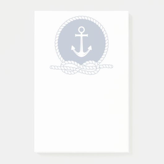 Stylischer Anker und Seil Post-it Klebezettel (Vorderseite)