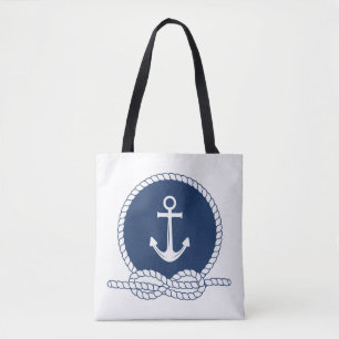 Stylischer Anker und Seil Tasche