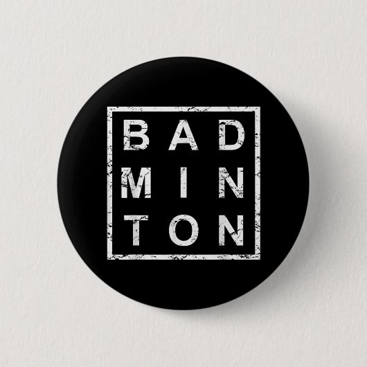 Stylischer Badminton Button (Vorderseite)